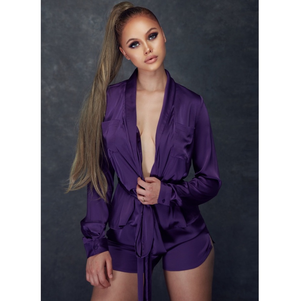 Fashion Nova Satin Short Set
